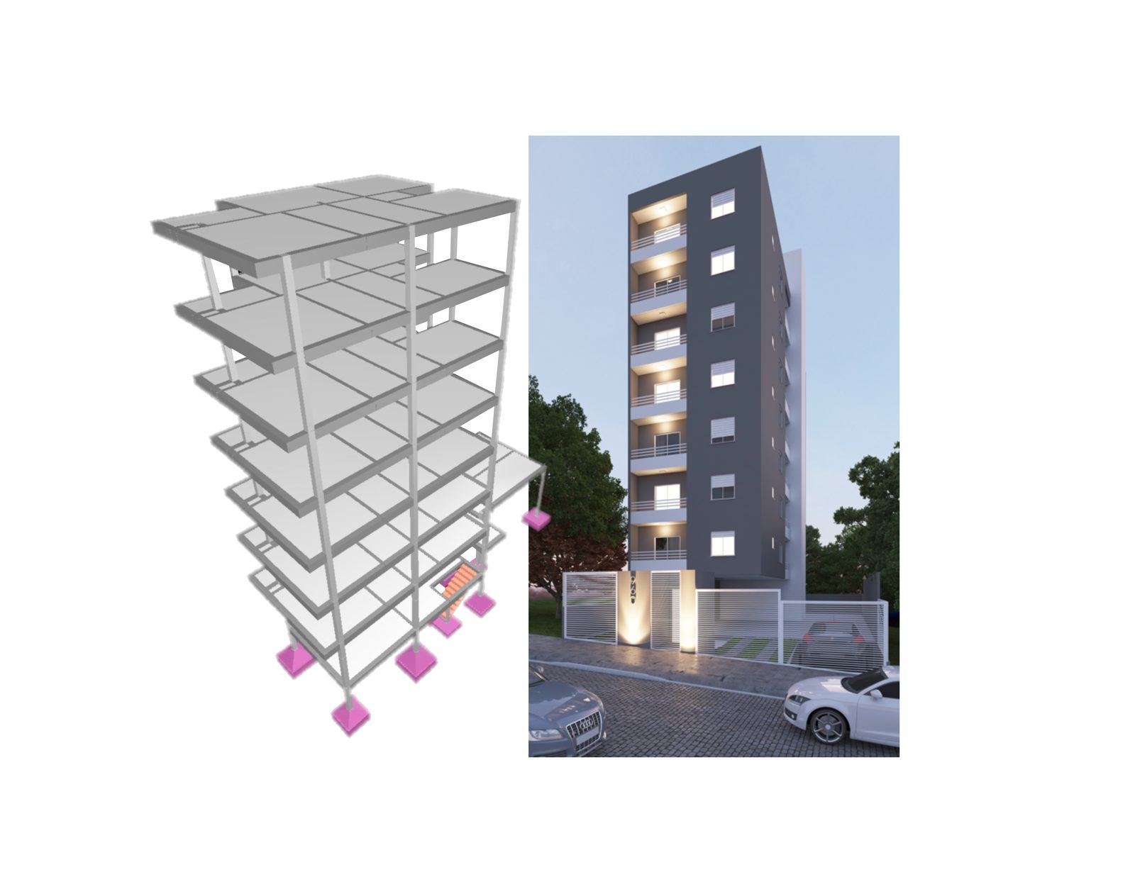 Projeto estrutural: Edifício na Serra Gaúcha